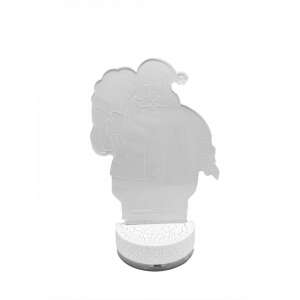 3D LED Mikulás éjszakai lámpa USB-s tápellátással, 20cm magas - Nonbrand Karácsonyi dekoráció