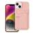 Forcell iPhone 14 Szilikon Tok Kártyatartóval - Rózsaszín 61168691