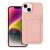 Forcell iPhone 14 Szilikon Tok Kártyatartóval - Rózsaszín 61168691