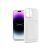 Forcell iPhone 14 Pro Max Szilikon Tok Kártyatartóval - Fehér 61168699