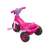 Pink unicorn trike for toddlers, with a unicorn design on the front and a storage basket in the back