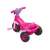 Pink unicorn trike for toddlers, with a unicorn design on the front and a storage basket in the back