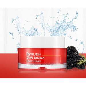 Farmstay DR.V8 Solution Krem Kawiorowy, 100g, krem ​​przeciwzmarszczkowy do twarzy z ekstraktem z kawioru, masłem shea, olejem kokosowym, ekstraktem z nasion moringi, kwasem hialuronowym i wieloma innymi - Krem do konturowania twarzy i oczu