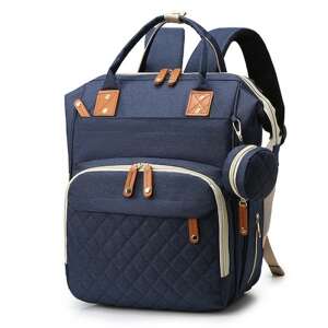 Quasar & Co.®, Táska/hátizsák, USB-csatlakozóval és 14 rekesszel, textil, 40 x 30 x 14 cm, tengerészkék színű 61224696 Pelenkázó táska