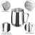 Quasar &Co.®, 2-piece stainless steel pitcher set with scale, frothing latches with handle, milk or cappuccino jugs, with spout, bar jugs, barista jugs, 350 ml, h 9 cm 134579852