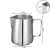 Quasar &Co.®, 2-piece stainless steel pitcher set with scale, frothing latches with handle, milk or cappuccino jugs, with spout, bar jugs, barista jugs, 350 ml, h 9 cm 134579852