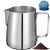 Quasar &Co.®, 2-piece stainless steel pitcher set with scale, frothing latches with handle, milk or cappuccino jugs, with spout, bar jugs, barista jugs, 350 ml, h 9 cm 134579852
