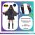 Batgirl jelmez lányoknak, 4-6 éveseknek, fekete ruha sárga denevér szimbólummal, köpeny, maszk és lábszármelegítő, tartalmaz olyan részleteket, mint a levehető köpeny rögzített mandzsettákkal, EVA öv műanyag emblémával és lábszárvédők