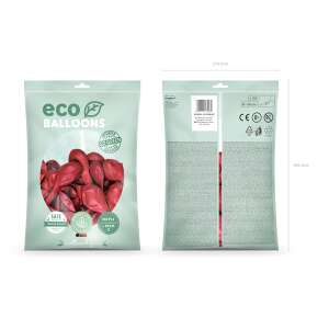 Eco lufi, latex, metál piros, d30 100 db 61232664 