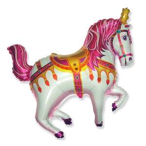 Fólia lufi, nagyforma, cirkuszos ló, pink, 24" 61235117 