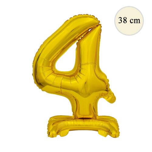 Fólia lufi, 4, talpas, arany, 38 cm 61237431 - Otthon és kert
