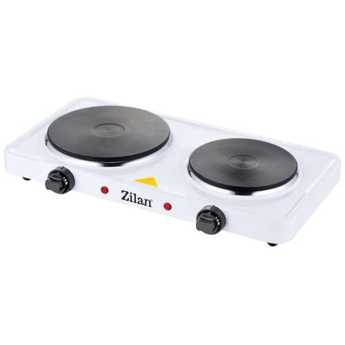 Zilan ZLN2180 double electric hotplate, white, 2 burner, 49 cm