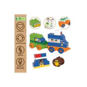 BiOBUDDi BB-0248 Polizei-Verfolgungsjagd Bauspielzeug-Set, 22 Teile, für Kinder von 1,5-6 Jahren - BiOBUDDi