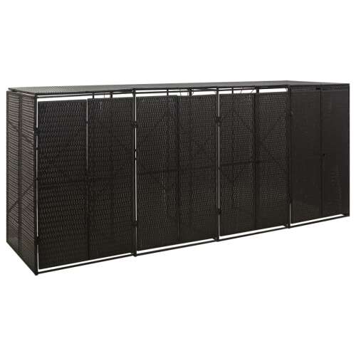 vidaXL 4 db-os Kertre Szánt Szemetestároló - 274x80x117 cm