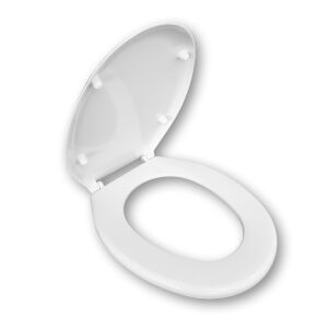 Viva S3 fehér duroplast WC ülőke fém zsanérokkal, nyitott állapotban - WC ülőke