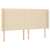 vidaXL cream fabric headboard with wings, back view