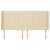 vidaXL cream fabric headboard with wings, front view