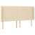vidaXL cream fabric headboard with wings, back view