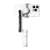 Insta360 Flow Standalone Gimbal, white, back view with phone attached