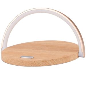 Quasar & Co.®, Wireless Charging Lamp with Phone Holder, 3 Functions, QI 10W, Lamp with 3 Brightness Levels, ABS, Natural Color 134571879 - Lamp & Lighting