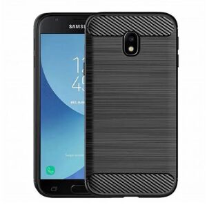 Samsung Galaxy J7 2016 Black Carbon Fiber Texture Protective Phone Case - Samsung