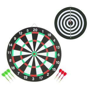 Set joc darts, placa dubla cu 6 sageti, diametru 36 cm, grosime 10 mm, multicolor 61295395 Plăci de darts și accesorii