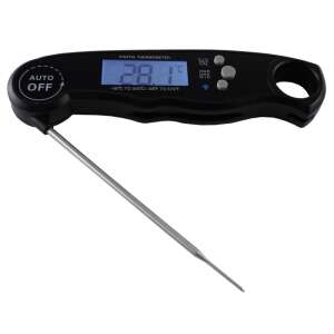 ProCart® Digital Thermometer with Probe, IP67 Waterproof, Illuminated LCD, Magnet, Auto On/Off - Kitchen Thermometer