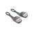 B-Soul bike lights, front and rear, black, silicone
