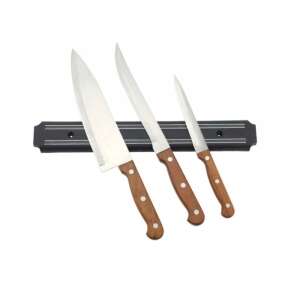 Magnetic Knife and Scissor Holder, 33 cm x 4.8 cm, Black