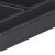 Close-up of Palmonix black plastic drawer organizer detail