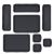 Palmonix modular drawer organizer set, top view