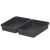 Two Palmonix black plastic drawer organizers, large size