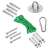 Springos swing and hammock mounting kit with rope, screws, and carabiner