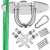 Springos swing and hammock mounting kit with rope, screws, and carabiner