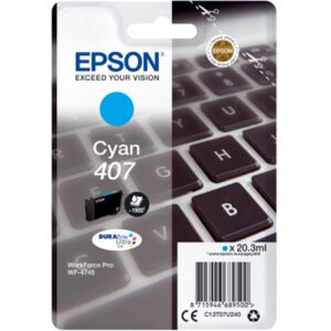 Epson 407 Cyan Wkład Atramentowy - 20.3ml, C13T07U240 - Epson Wkład atramentowy