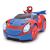 Jada Toys Spiderman Web Racer RC Car, front view with lights on