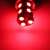 Piros BA15S 13 SMD 5050 LED autós izzó