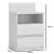 Viana M1 bedside table with shelf and 2 drawers in white