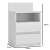 Viana M1 bedside table with shelf and 2 drawers in white