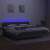 vidaXL sötétszürke szövet rugós és LED-es ágy matraccal 200x200 cm 61370120}