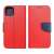 Samsung Galaxy A14 4G / A14 5G Book Case, Flip Case, Phone Case, Silicone Frame, Card Holder, Magnetic Closure, Red-Dark Blue, Fancy 61380840