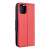 Samsung Galaxy A14 4G / A14 5G red and dark blue flip case with card holder, back view