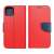 Samsung Galaxy A14 4G / A14 5G Book Case, Flip Case, Phone Case, Silicone Frame, Card Holder, Magnetic Closure, Red-Dark Blue, Fancy 61380840