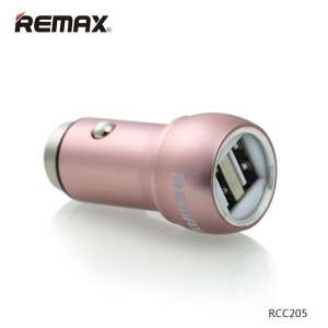 Remax RCC205 rózsaszín 2USB autós töltő - Autós töltő