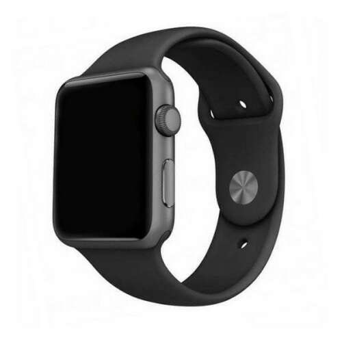 Apple Watch Szilikon Szíj - 42/44/45 mm - Fekete
