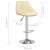 vidaXL 2 db krémszínű műbőr bárszék 61395730