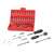46 piece socket set with ratchet wrench, screwdriver bits, and allen keys