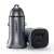 UGREEN CD130 car charger, grey, front and side view