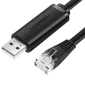 UGREEN CM204 USB to RJ45 console cable, 1.5m, black - Ugreen