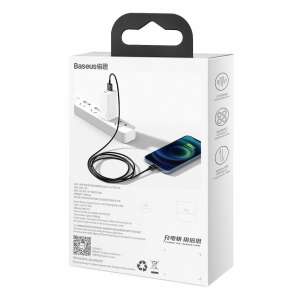 USB-kábel a Lightning Baseus Superior sorozathoz, 2,4A, 1 m, fekete (CALYS-A01) 61414432 